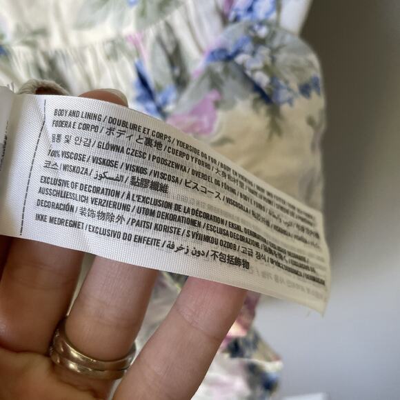 abercrombie fitch Womens Floral Strapless Dress Size Small - Picture 7 of 9